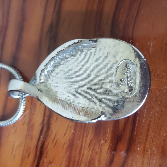 Lia Sophia Turquoise Color Silver Tone Teardrop Necklace Retired Beautiful ❤️ - Picture 9 of 13